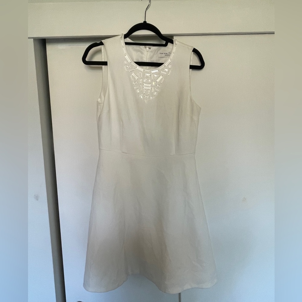 Trina Turk White A-Line Dress